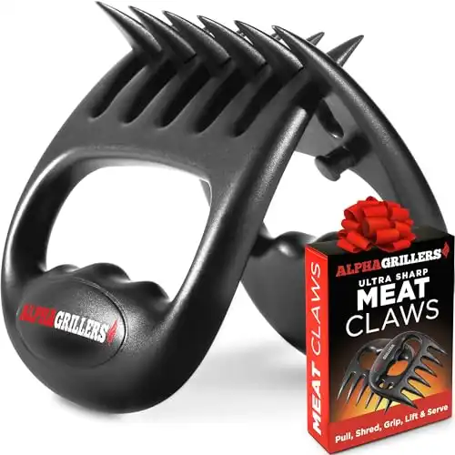 Alpha Grillers Meat Shredder Claws - BBQ Smoker Accessories - Pulled Pork Tool - White Elephant Grilling Gifts for Men