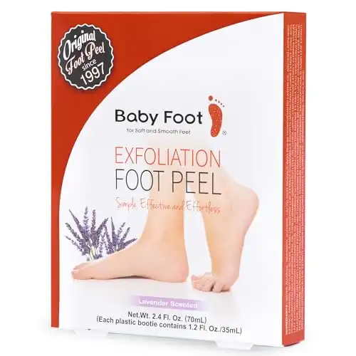 Baby Foot Original Exfoliation Foot Peel - Callus Remover for Rough Cracked, Dry Feet, Dead Skin Removal - Foot Peeling Mask for Baby Soft Feet - Spa Experience at Home & Gift Ideas - Lavender Sce...